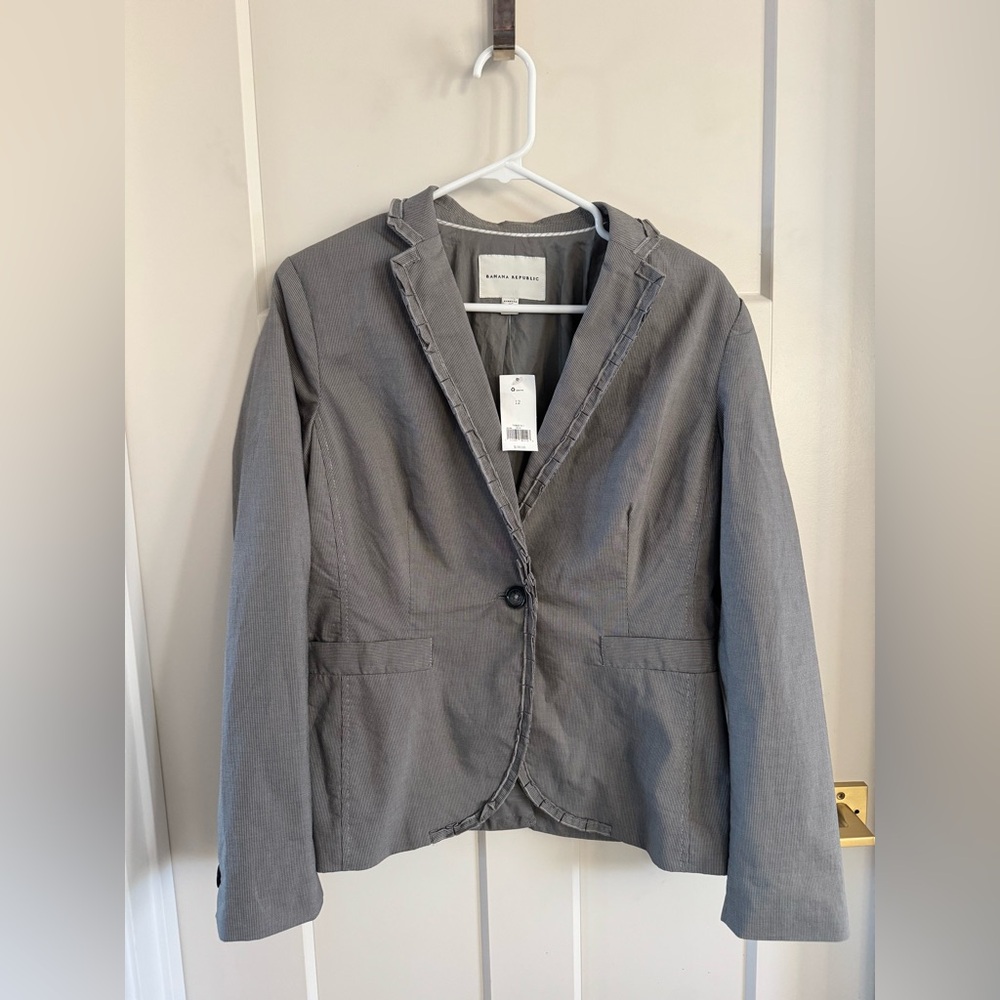 Banana Republic Gray Women's Blazer size Large 12